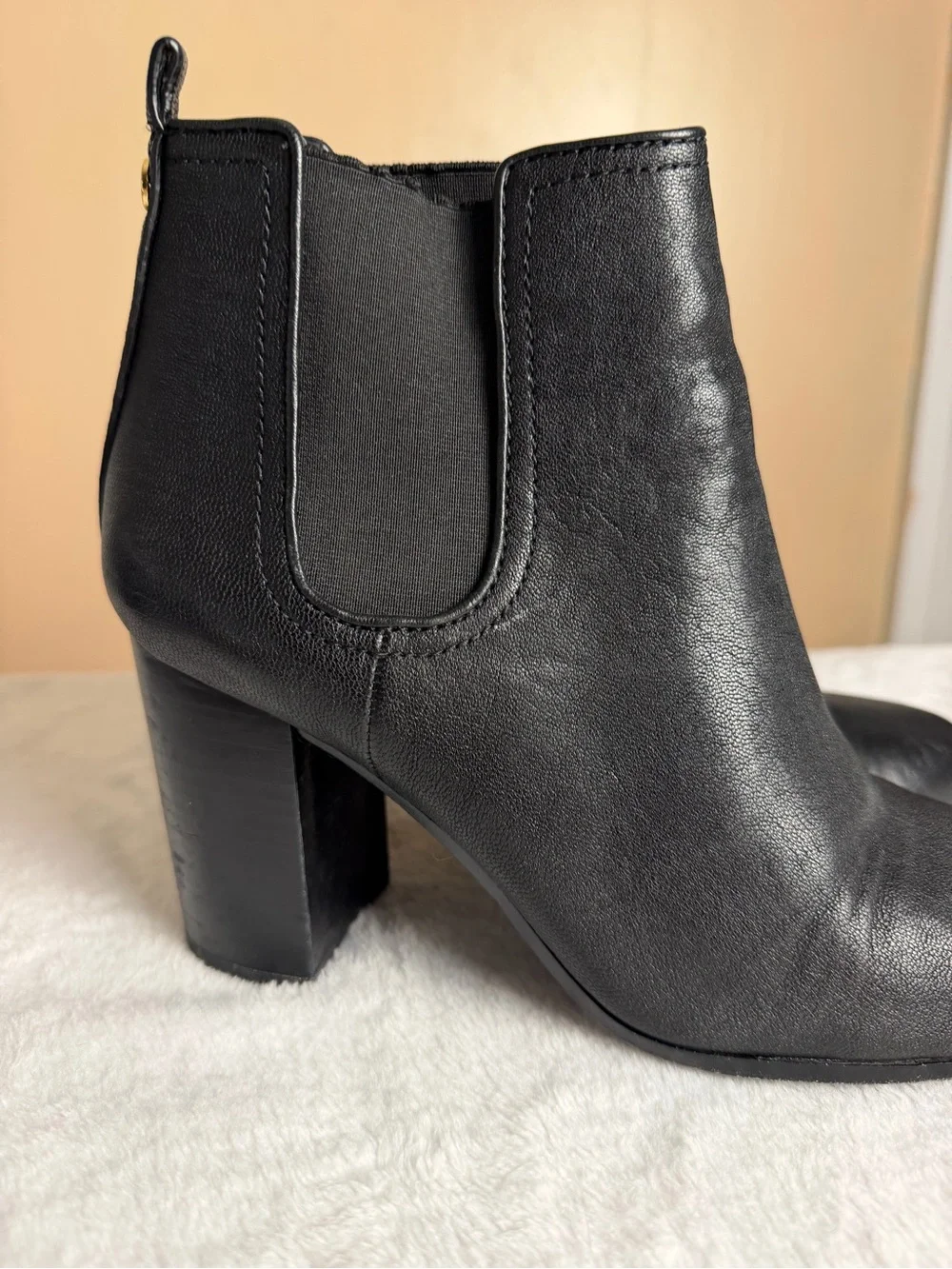 Tory Burch black leather Chelsea booties